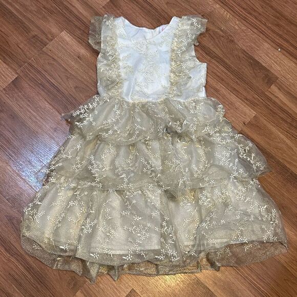 Wonder Nation Girls cream colored dress - size 8 - Picture 1 of 8